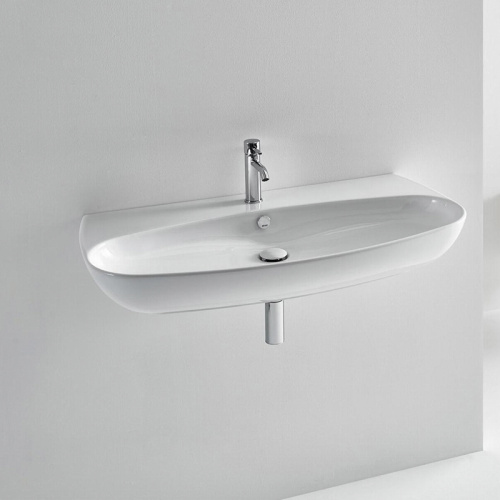 Раковина из сантехнического фаянса Simas VI 12 bia 100х50 подвесная цвет белый